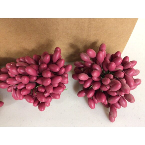 Red Berries Artificial Fake Fruits Christmas Craft Holly Berry Decor Lot - Picture 6 of 8